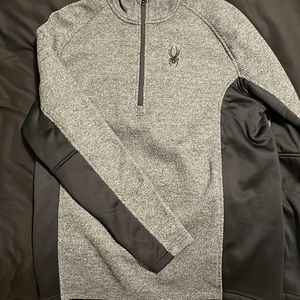 Spyder XL grey and black Quarter zip